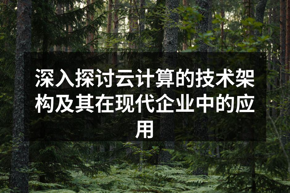 深入探讨云计算的技术架构及其在现代企业中